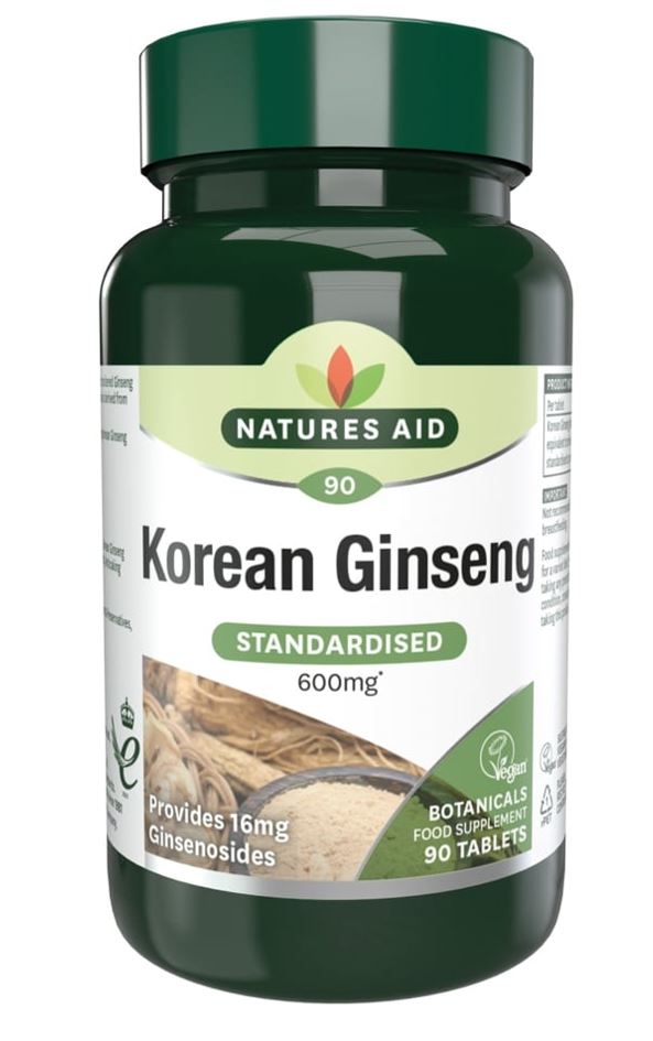 Natures Aid Korean ginseng 600mg tabletta 90 db